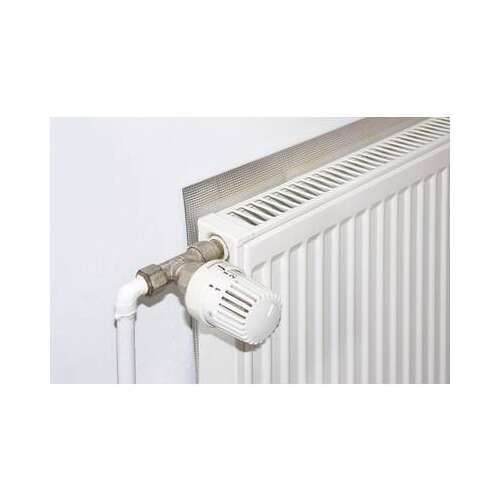 Tesa tesamoll® Hőtükör 1m x 0,7m, ezüst hőszigetelő fólia radiátorokhoz, felszerelve a radiátorra