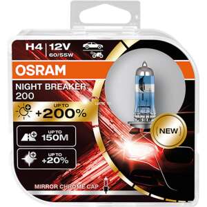 Laserová žiarovka H4 Osram Night Breaker 2 kusy (+200%)