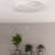 Selene LED ceiling lamp installed in a room, warm white lighting