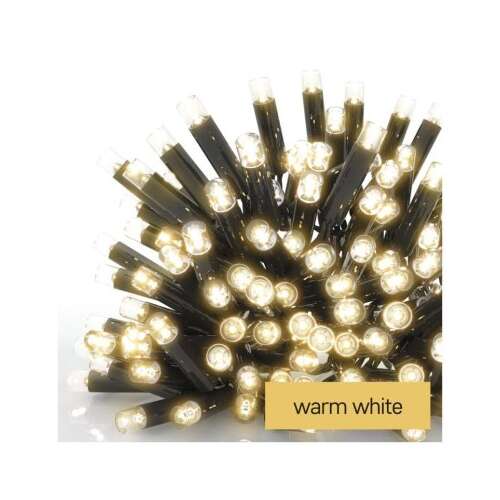 Profi LED sorolható füzér, fekete, 10 m, kültéri és beltéri, meleg fehér