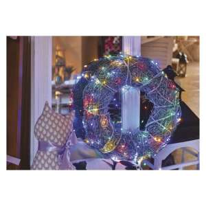 Emos 40 LED multicolor fairy lights wrapped around a wreath - Seasonal decoration