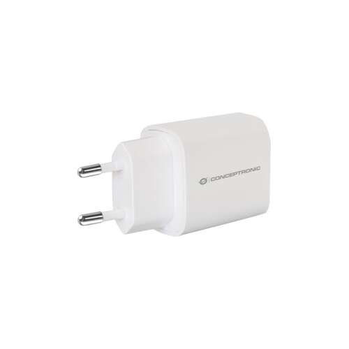 Conceptronic ALTHEA14W USB-C hálózati töltő, fehér, 20W, gyors töltés - Hálózati adapter