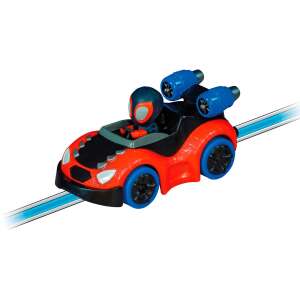 Carrera FIRST Spidey - It's Spidey Time! versenypálya autó, Spidey, piros és fekete autó kék sugárhajtóművekkel - Carrera