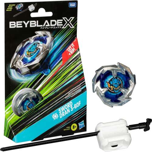 Hasbro Beyblade X Sword Dran 3-60F kezdőcsomag kilövővel és pörgettyűvel