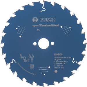 Disc de ferăstrău circular Bosch Expert for Construct Wood, diametru 160 mm, 24 dinți - Bosch Accesorii fierăstrău circular manual