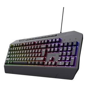 Tastatură gaming Trust GXT 836 Evocx RGB, vedere unghiulară - Trust