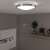 Avide Pandora LED ceiling lamp, warm white light, installed in a room