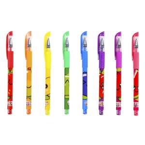 Fruity Squad illatos zselés tollkészlet, 8 db, vegyes színek, gyümölcsös illatú, gyerekeknek, iskolai kellékek, írószerek - Toll & Ceruza