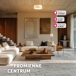 Circum Ceiling Light, Linen-look Textile Shade 138487648 - Ceiling Lamp