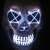 White Világító LED-es koponya maszk with white LEDs