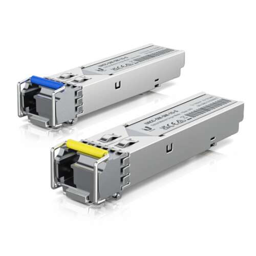 Pereche module Ubiquiti UFiber BiDi SFP, transceiver optic single-mode