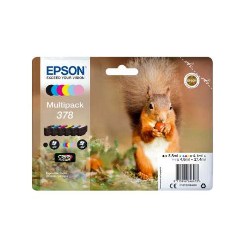 Wkład atramentowy Epson Multipack 378, czarny, cyjan, jasny cyjan, magenta, jasny magenta, żółty