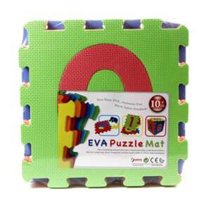 Saltea puzzle din spumă EVA pentru copii, numere, moale, sigură, saltea de joacă, saltea de podea, saltea pentru bebeluși, saltea pentru copii mici, verde, roșu, albastru, galben, portocaliu, violet - Puzzle 3D & Puzzle cu burete