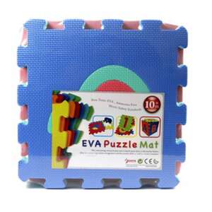 Mata puzzle EVA, 8-częściowa mata puzzle z pianki dla dzieci, kolorowa, miękka, bezpieczna, nietoksyczna, łatwa w montażu, 32 x 32 x 1 cm - Sun Ta