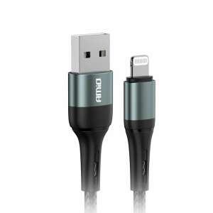 Amio USB-ről Lightning kábel, 3A gyors töltés, 100cm, fekete - AMiO