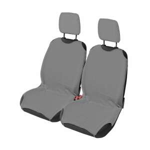 Gray front car seat covers with headrest, 2 pack - Car seat cover