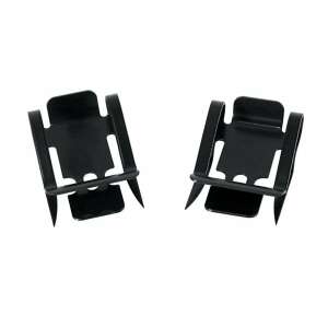 Carpet gripper clips, 2 pack, black metal, for securing carpets - Vehicle body fastener