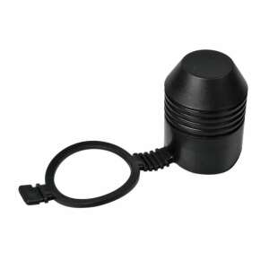 Black tow hook cover with safety ring - Cable lug