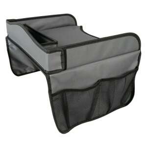 Gray Lampa Snack & Play travel table for car seat, with pockets and compartments - Car Organizer