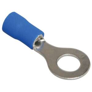 Blue ring terminal, 5mm, 10 pack - Cable lug