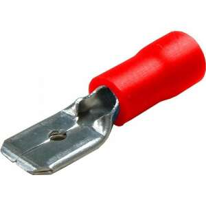 10 pack red electrical connector male 63x08 mm - Cable lug