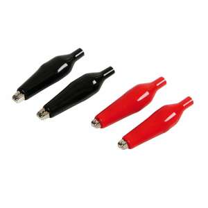 Set of 4 alligator clips, 2 black and 2 red, 45cm long - Multi-Tool Accessory