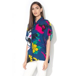Desigual Abril Női Blúz - Sötétkék Virágmintás - S 130489615 - Desigual