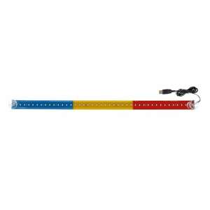 Romanian flag LED strip with 42 LEDs, USB powered, 60cm long - Light & Indicator