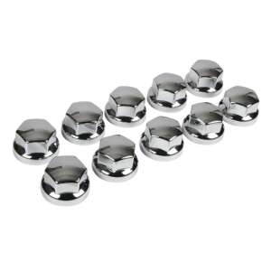 10 darabos króm kerékanya sapka szett, Ø 32/33 mm - Kerékcsavar
