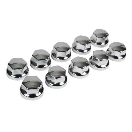 10 darabos króm kerékanya sapka szett, Ø 32/33 mm