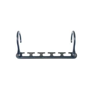 White plastic hanger organizer for closet, 5 hooks, space saving - Closet organizer