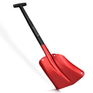 Navaris adjustable snow shovel with red blade and black handle - Navaris