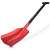 Navaris adjustable snow shovel with red blade and black handle