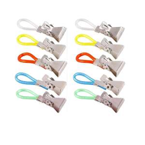 10-piece Multicolored Stainless Steel Clothes Pegs, 5.5x1.5 cm 106893772 - Towel