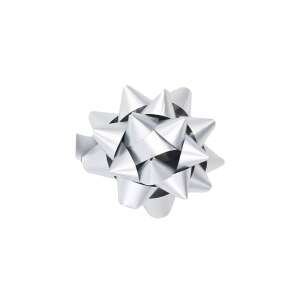 Set mit 10 selbstklebenden Sternen, 5 cm, Brizzolari, silberfarben