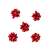 10 pcs self-adhesive star set, 5 cm, Brizzolari, red 106919105