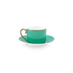 Espresso Cup with Saucer, Pip Studio, 220 ml, Pip Chique Collection, Gold-Green 106894835 - Pip Studio