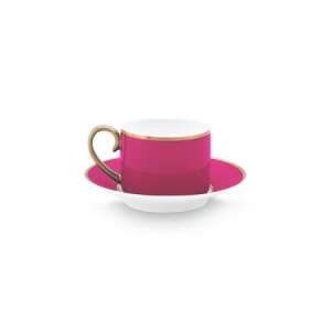 Pip Studio Espresso Cup and Saucer, Pip Chique Collection, Gold and Pink - Serving