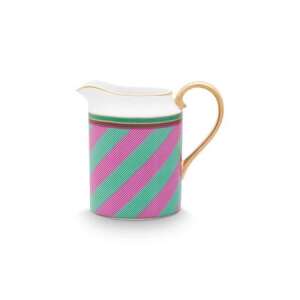 Latieră din porțelan, Pip Studio, Stripes Pink-Green, 260ml, colecția Pip Chique 107011264 - Nonbrand Cani