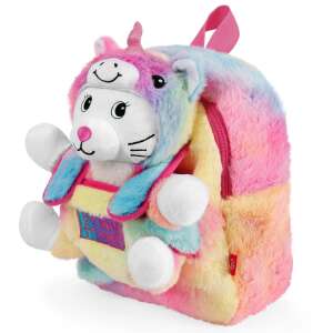 Perletti Toys Emi Unicorn Cat hátizsák, szivárványos plüss hátizsák levehető plüss macska játékkal - Perletti