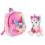Perletti Toys Emi Unicorn Cat Backpack, rainbow plush backpack with removable plush cat toy