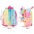Perletti Emi Unicorn preschool backpack dimensions, size comparison, plush toy detail
