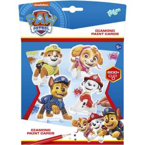 Paw Patrol Diamond Painting Cards by Toom, 4 characters, 800+ diamonds - Totum