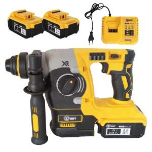 DDT 20V 5Ah ciocan perforator fără fir cu două baterii și încărcător - DDT
