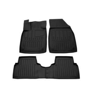 Volkswagen ID.3 (2020-) car floor mats, black rubber tray mats, full set - Car mat