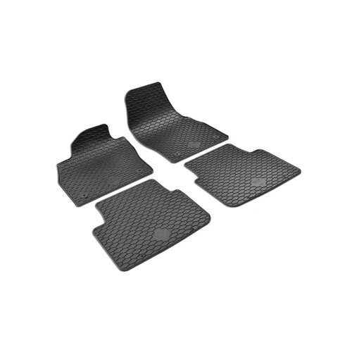 Skoda Scala and Kamiq (2019-) car floor mats, black rubber tray type set