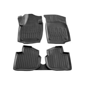 Autokoberce do Seat Toledo IV 2012-2019, čierna sada typu tácka - Autokoberce