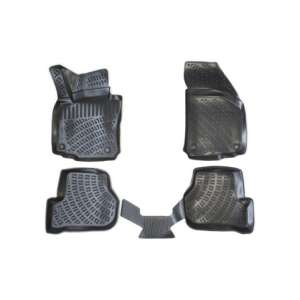 Set of black rubber car mats for Seat Toledo III 2004-2009 - Car mat