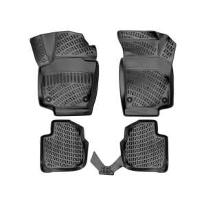 Schwarze Gummifußmatten-Set für Seat Toledo IV 2012-2018 - Auto-Matten