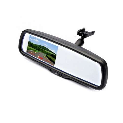 4.3 inch LCD car rearview mirror with auto dimming, black